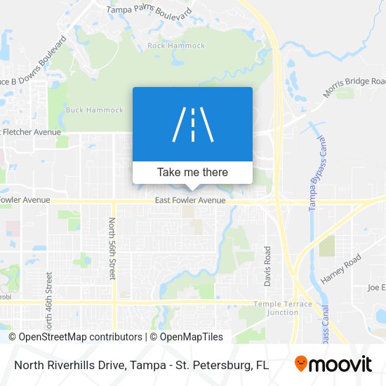 North Riverhills Drive map