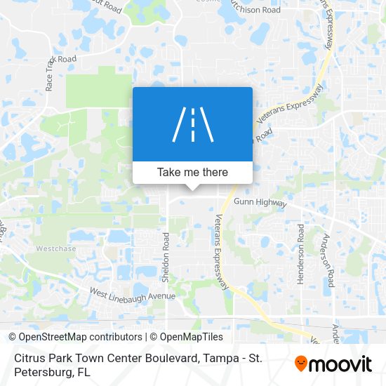Citrus Park Town Center Boulevard map