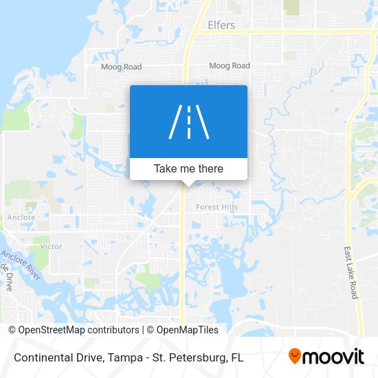 Continental Drive map
