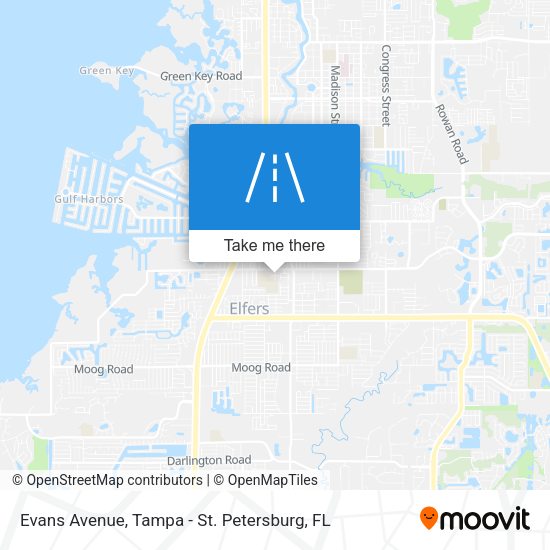 Evans Avenue map