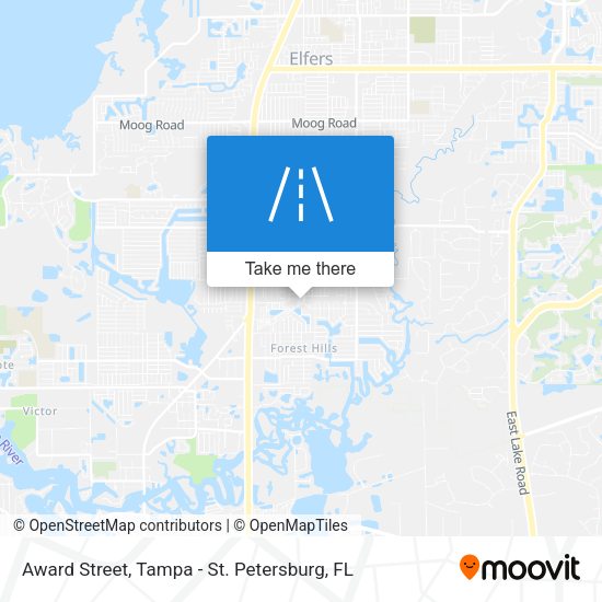 Award Street map