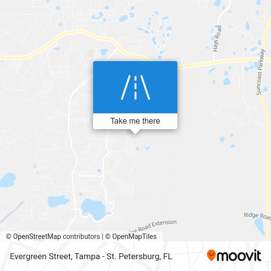 Evergreen Street map