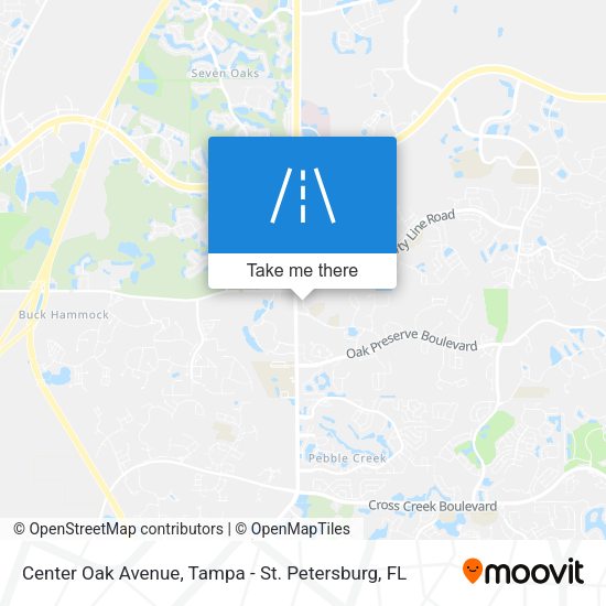 Center Oak Avenue map
