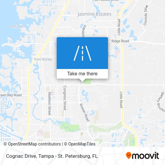 Cognac Drive map