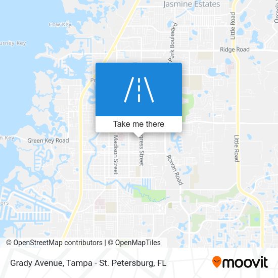Grady Avenue map