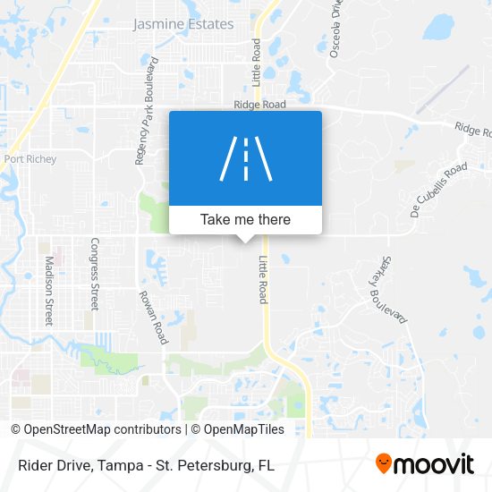 Rider Drive map