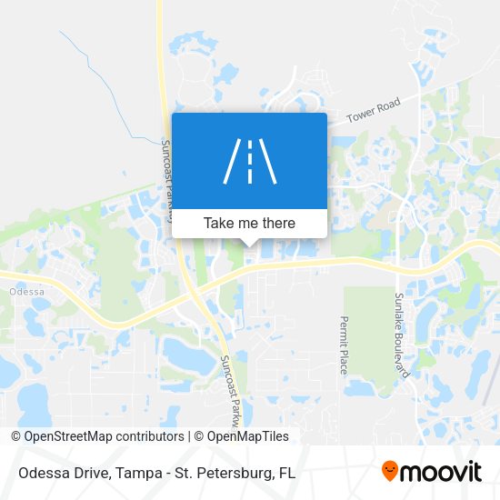 Odessa Drive map