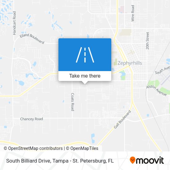 South Billiard Drive map