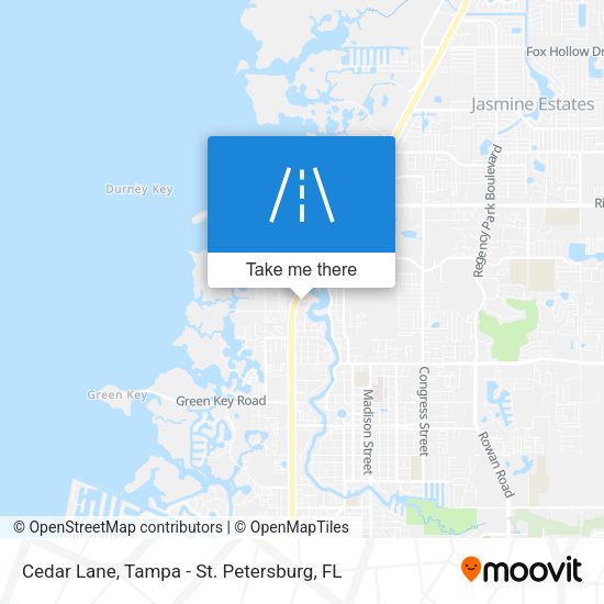 Cedar Lane map
