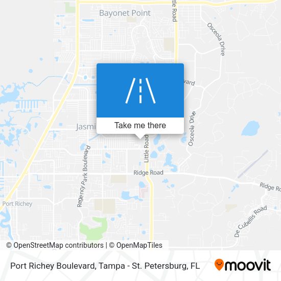 Port Richey Boulevard map