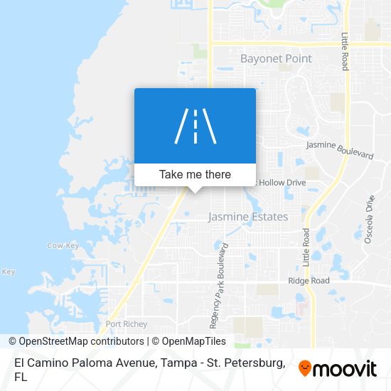 Mapa de El Camino Paloma Avenue
