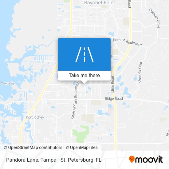 Pandora Lane map
