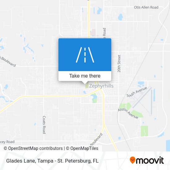 Glades Lane map