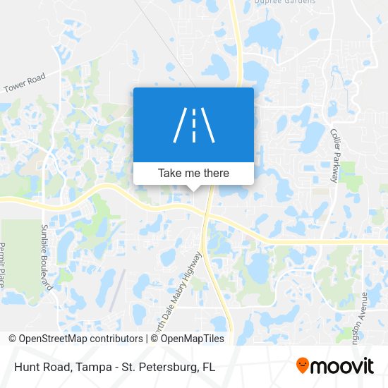 Mapa de Hunt Road