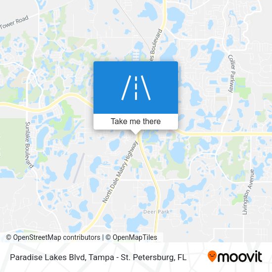 Mapa de Paradise Lakes Blvd