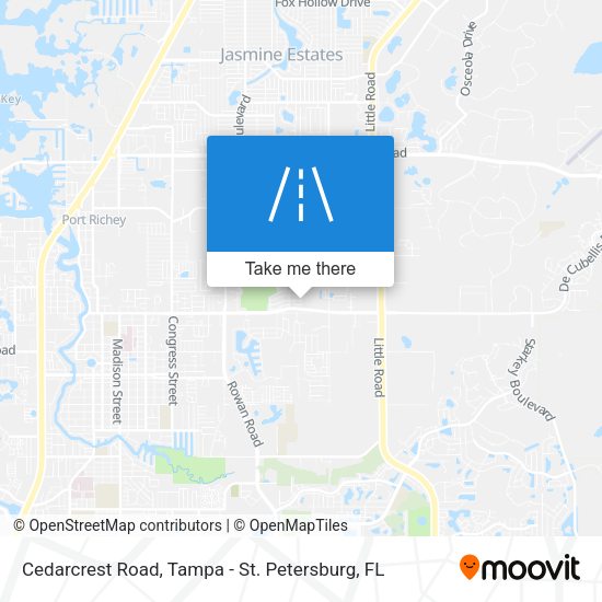 Cedarcrest Road map