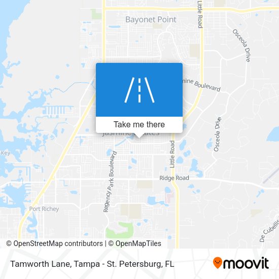 Tamworth Lane map
