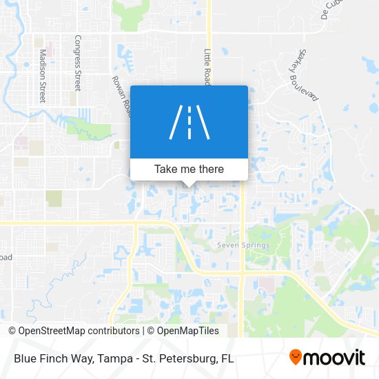 Blue Finch Way map