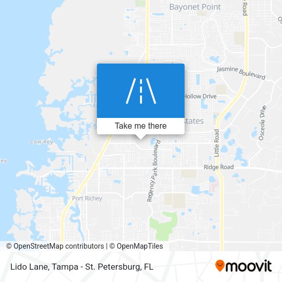 Lido Lane map