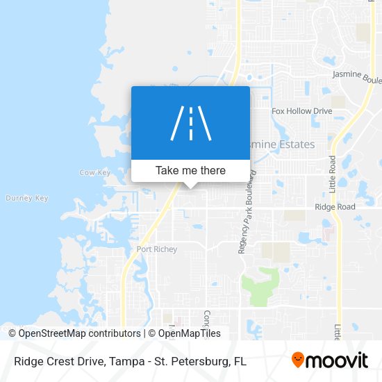 Mapa de Ridge Crest Drive