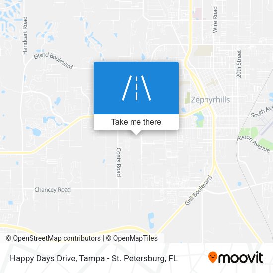 Happy Days Drive map