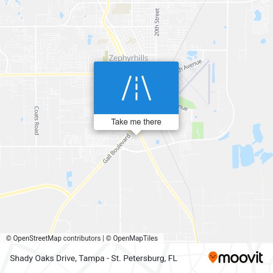 Shady Oaks Drive map