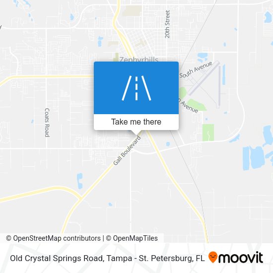 Old Crystal Springs Road map