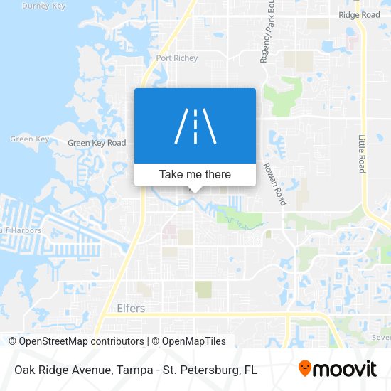 Oak Ridge Avenue map