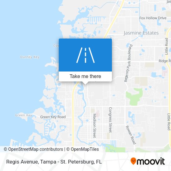 Regis Avenue map