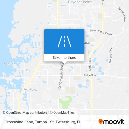 Crosswind Lane map
