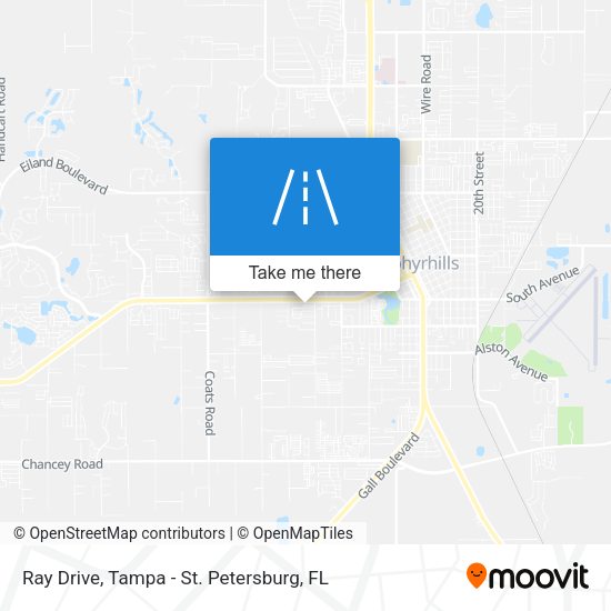 Ray Drive map