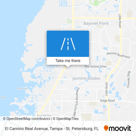 Mapa de El Camino Real Avenue
