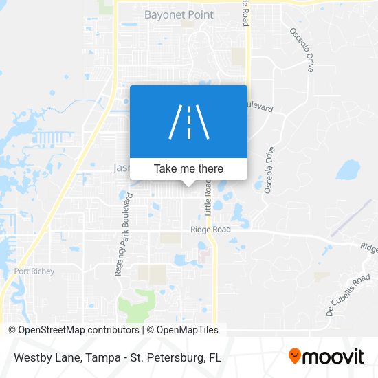 Westby Lane map
