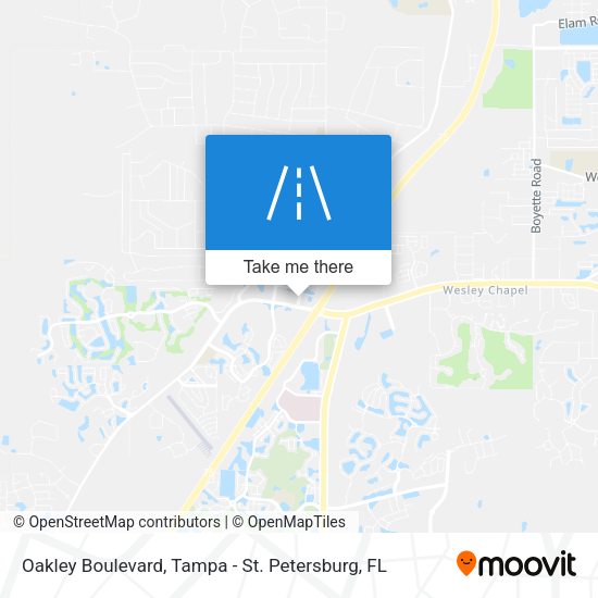 Oakley Boulevard map