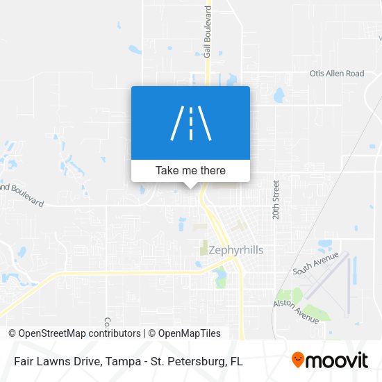 Fair Lawns Drive map