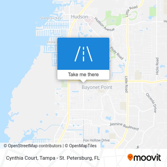 Cynthia Court map
