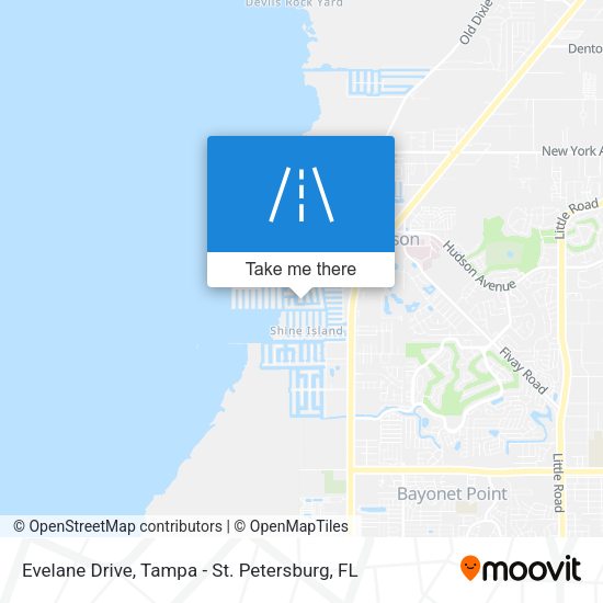 Evelane Drive map