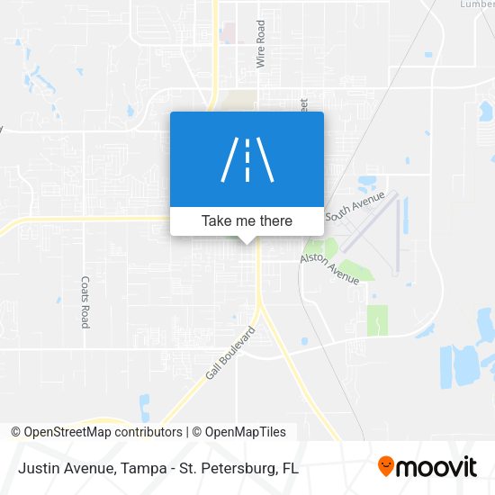 Justin Avenue map