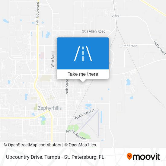Upcountry Drive map