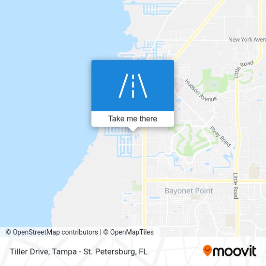 Tiller Drive map