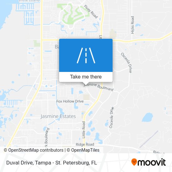Duval Drive map