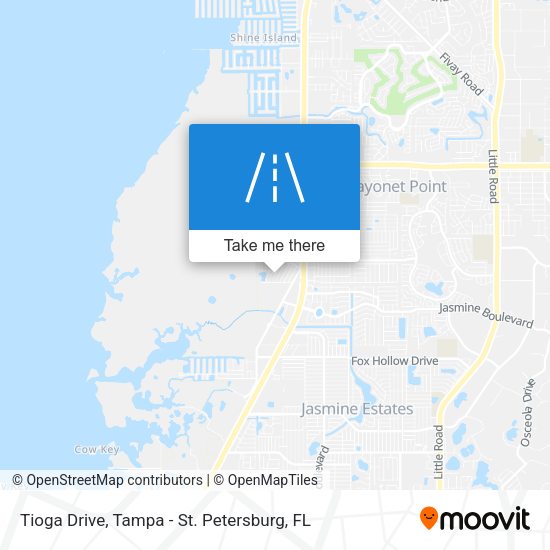 Tioga Drive map