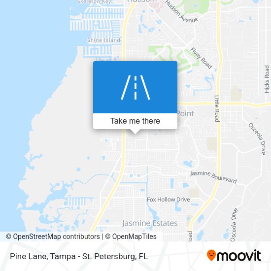 Pine Lane map