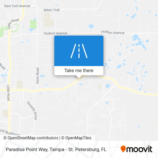 Paradise Point Way map