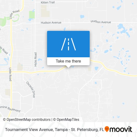 Tournament View Avenue map