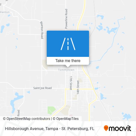 Hillsborough Avenue map