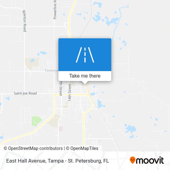 Mapa de East Hall Avenue