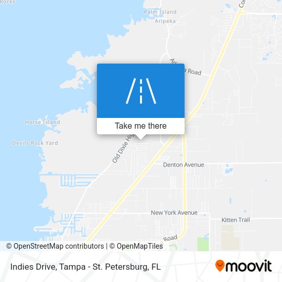 Indies Drive map