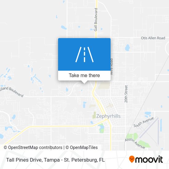 Tall Pines Drive map