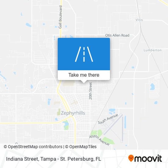 Indiana Street map